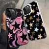 Star Pattern Art Case for iPhone 17 Pro Max XS 11 13 Pro 12 XR 15 Plus 16 Air 14 Back Phone Cover