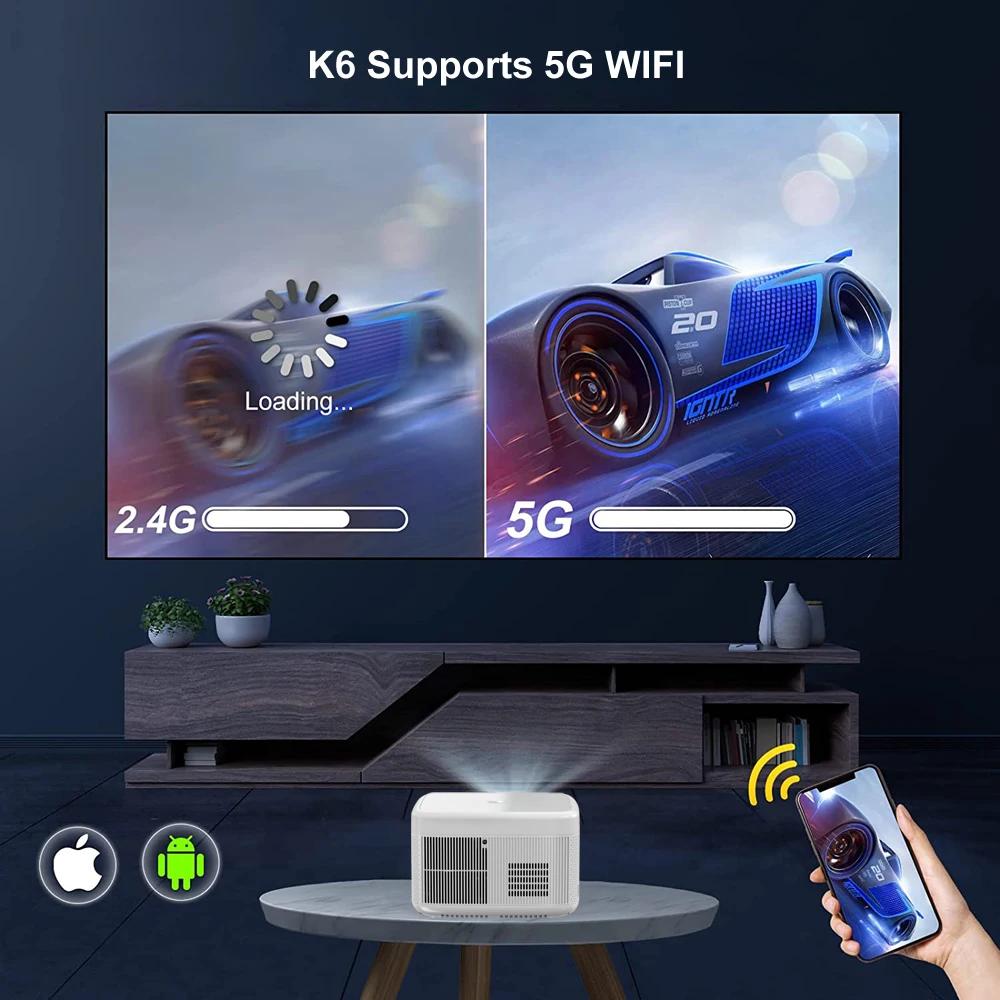 2025 Vivicine K6 Full HD projektor WiFi Android Smart přenosný mini projektor