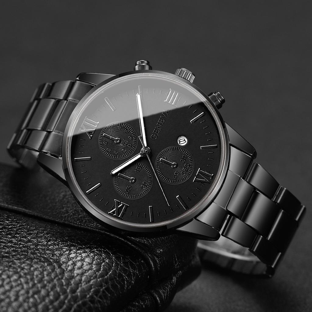 Luxury Mens Business Watches Fashion Roma Dial Men Quartz Watch Calendar Wristwatches for Man Clock Reloj Hombre