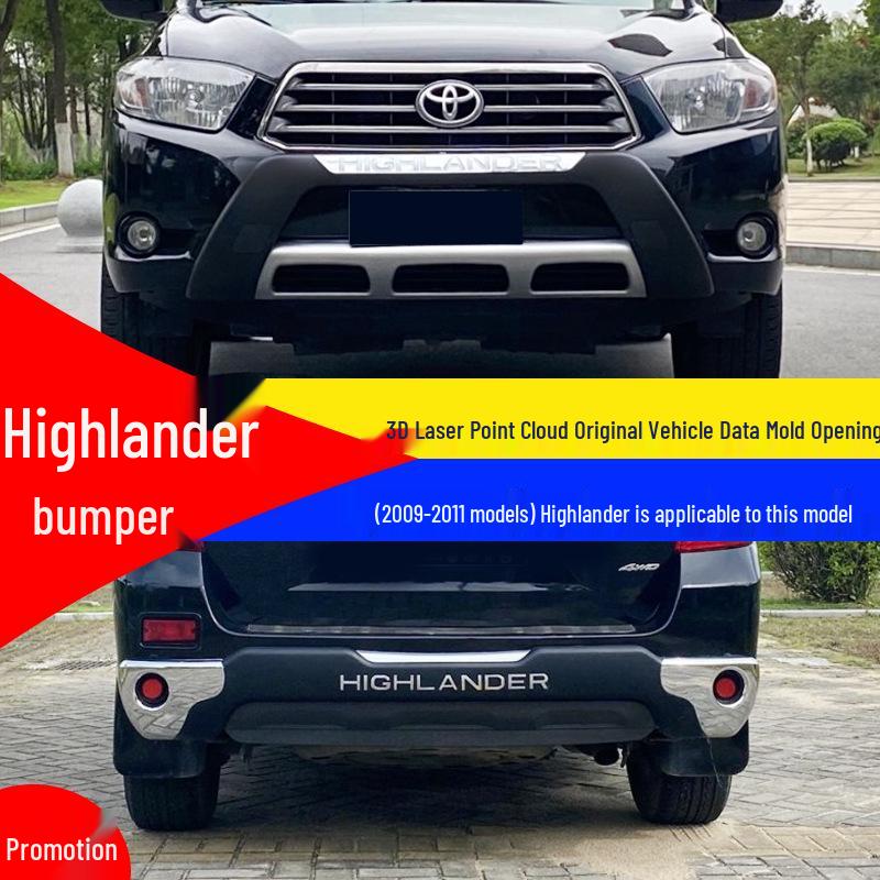 09-11 Toyota Highlander Front/Rear Decorative Bumper Add-on with Anti-collision Protection Front Bumper-09-11