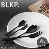 BLKP Pearl Metal Cutlery Set Dessert Spoon / Fork Tea Fruit Limited Black Titanium Plating 4-Piece AZ-5034