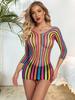 Fishing Net Women Erotic Lenceria Sexy Set Rainbow One Piece Tight Fit Ropa Interior Sexi Mujer