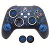 1PCS Silicone Protective Skin Case Rubber Sleeve Cover Shell with 2 Thumb Grips for Xbox Series S X Controller Game Accessories