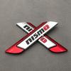 Aizfa 1 Pair 3D Card Fender Metal for NISMO Sport Badge Chrome Side Wings 3D Emblem (Red)