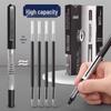 Deli Liquid Ink Quick-Dry Rollerball Pen, Black/Red, Student & Signature Use.