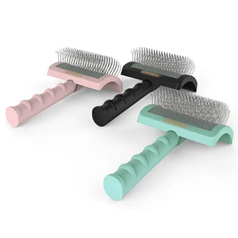 Dog Cat Pet Brush Combs, Needle Brush for Shedding Hair Remove, Massage Grooming Tool, Cleaning Supplies Accessories