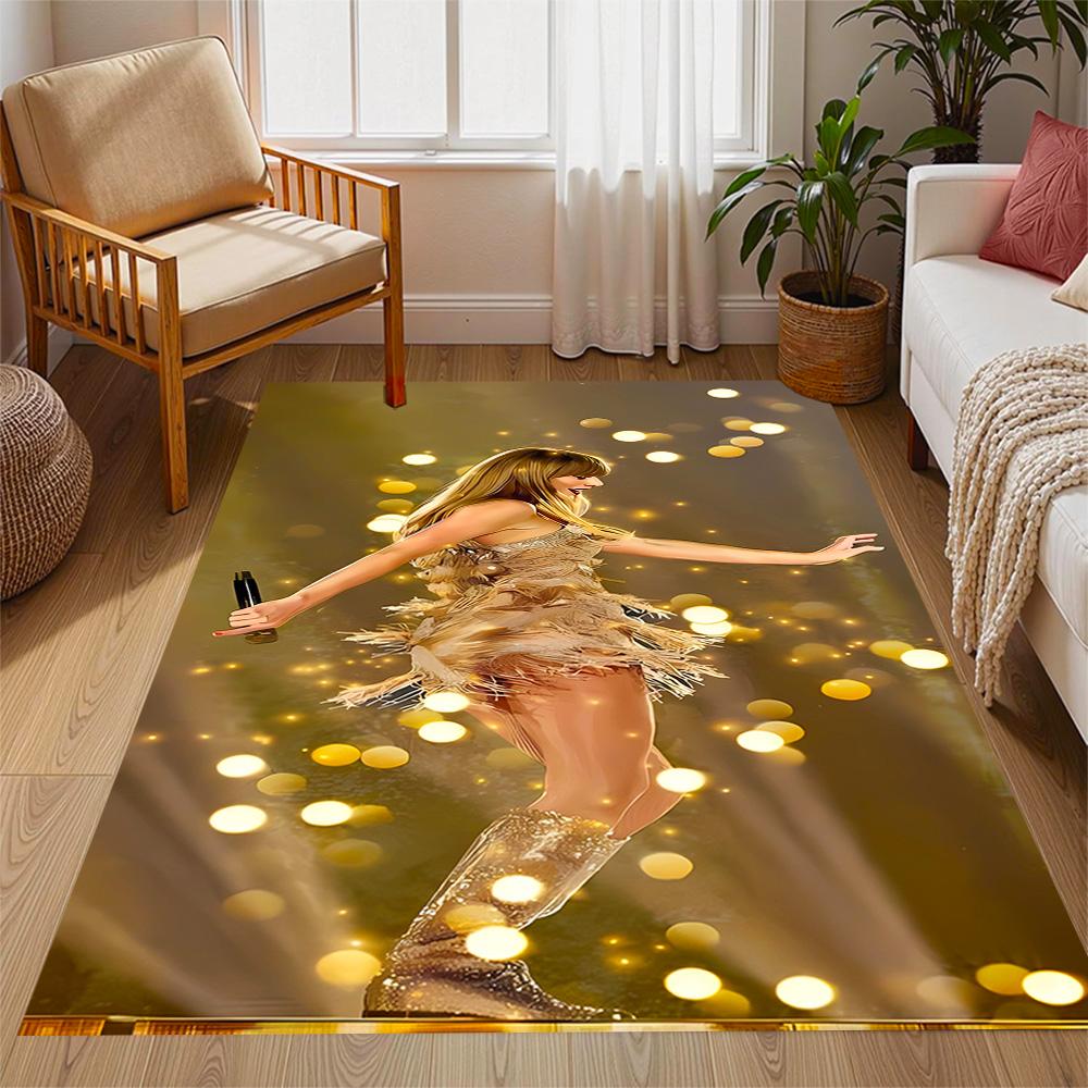Taylor Swift's Glittery Performance Floor Mat Perfect for Decorate room Bedrooms Dining Room Playrooms Antislip Carpet Decorate Offices