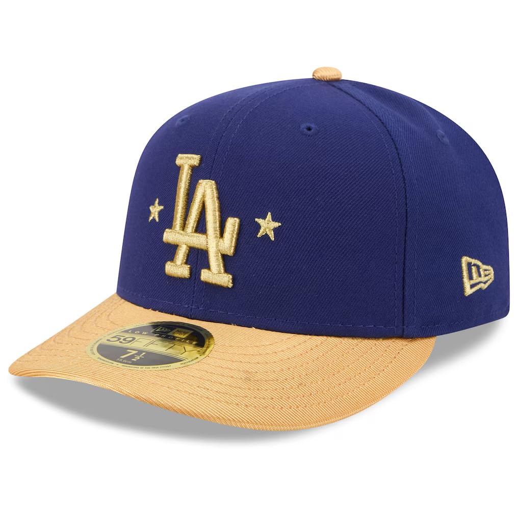 NEW ERA LP59FIFTY Los Angeles Dodgers 2026 Gold Collection Fitted Cap Blue 7-1/4 57.7cm Low Crown Low Profile