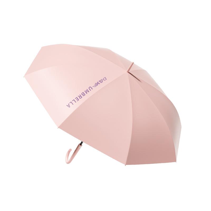 Ins Straight Pole Long Handle Large Umbrella Double Female Reinforced Wind-resistant Dual-purpose Parasol for Students To Go To School