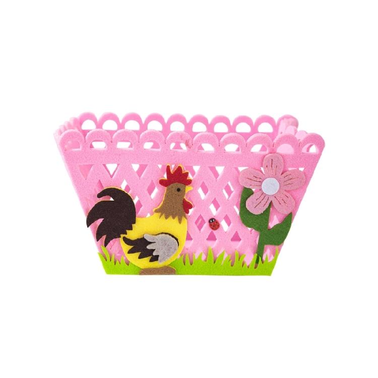 Holiday Gift Bag Features a Colorful Rooster Versatiled Storage Basket for Eggs and Candy for Parties Decoration