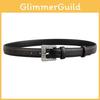 Ceinture en cuir pour femme avec boucle ardillon, idéale pour les tenues décontractées et professionnelles.