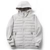 Men's Autumn Down Autumn and Winter Down Jacket Solid Color Simple Splicing Loose Hooded Jacket