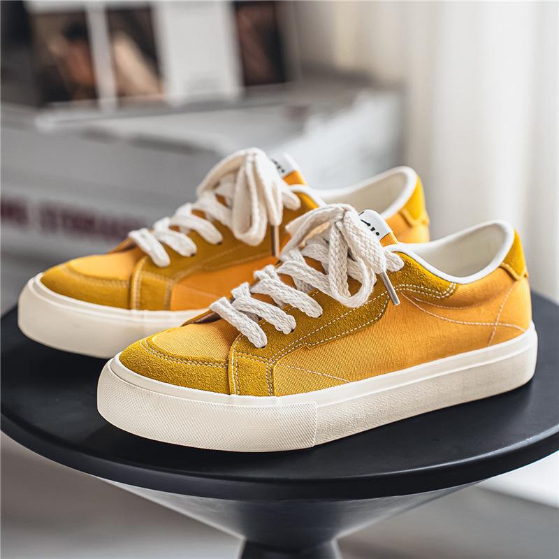 New student low-top breathable canvas shoes men's versatile flat-soled men's shoes casual board shoes