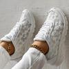 Atmungsaktive, leichte Damen-Sneaker aus Netzstoff mit Spitze und rutschfester Sohle, Freizeitschuhe