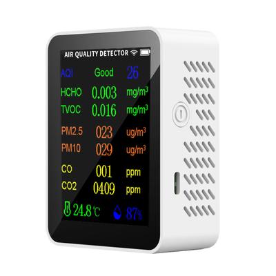 Compteur de qualité de l'air WIFI 10 en 1 PM2.5 PM10 HCHO AQI Testeur d'humidité de la température