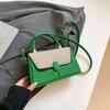 Fashion Bag Cover Contrasting Colors 2025 New Simple Casual Early Spring Foreign Style Women's Shoulder Crossbody Portable Small Square Women's Bag