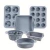 Silicone cake mold six-piece set food grade silicone round cake shop kitchen baking silicone cake mold