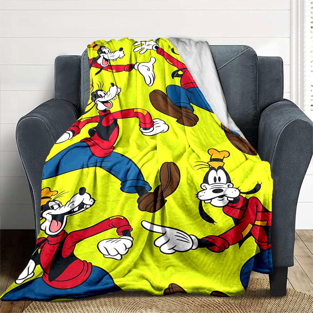 Goofy'S Dynamic Poses Flannel Blanket Super Soft Warm Cozy Blanket For Sofa Bed Office Travel Allseason Home Decor Gift