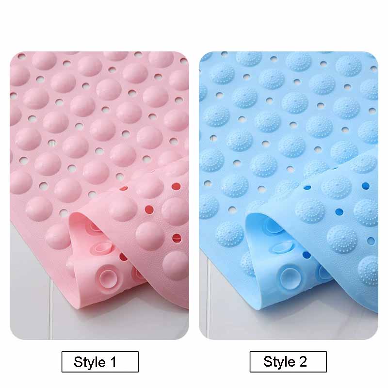 PVC Non-Slip Bath Mat with Suction Cups Shower Bathtub Mat Anti-Fatigue Bathroom Floor Mat Massage Foot Pad