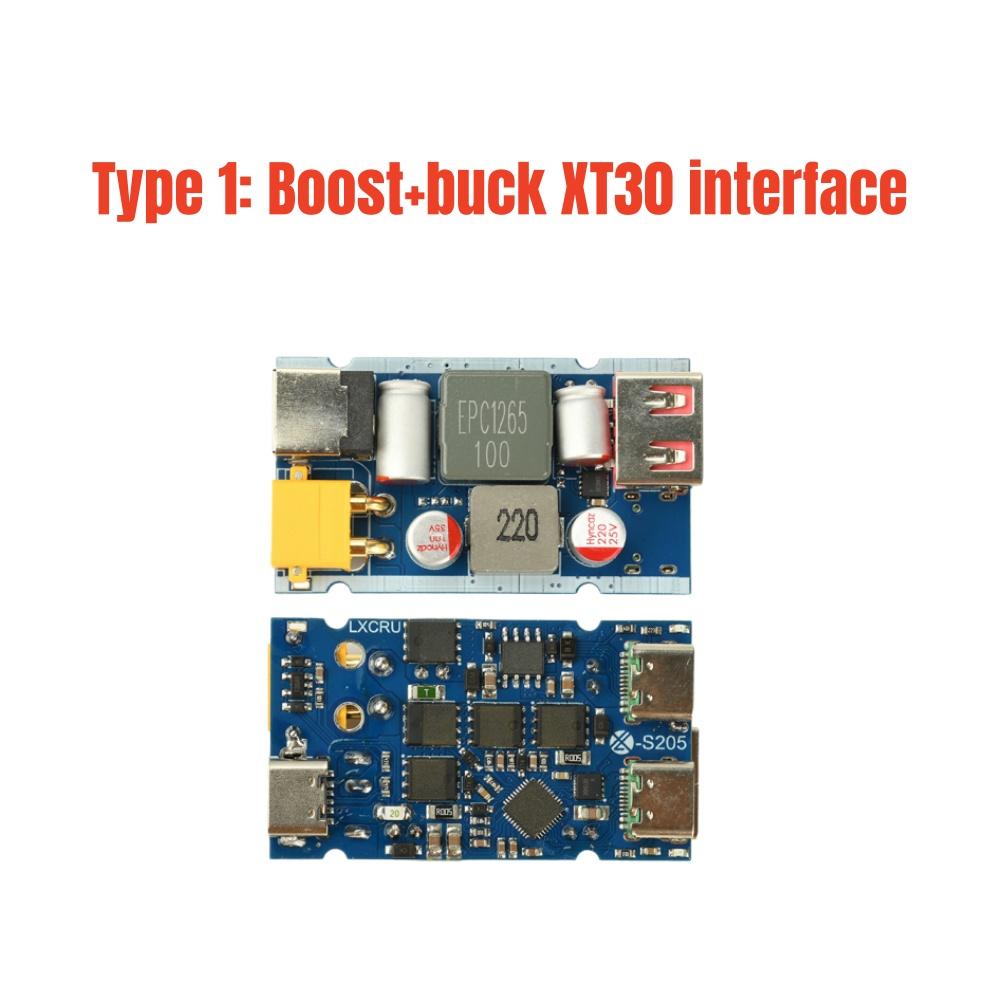205W High Power Fast Charging Module PD QC 3.0/5.0 AllProtocols Step-up Step-down XT30/XT60 Interface Dual Port for Multi-device