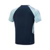 Li-Ning Comfortable Breathable Spliced Printed Short Sleeve T-Shirt Men Tops Guangdong-Blue AAYV067-1
