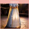 Midieval Fantasy Cosplay Dress With Linen Fabric For Stage Performances And Casual Events