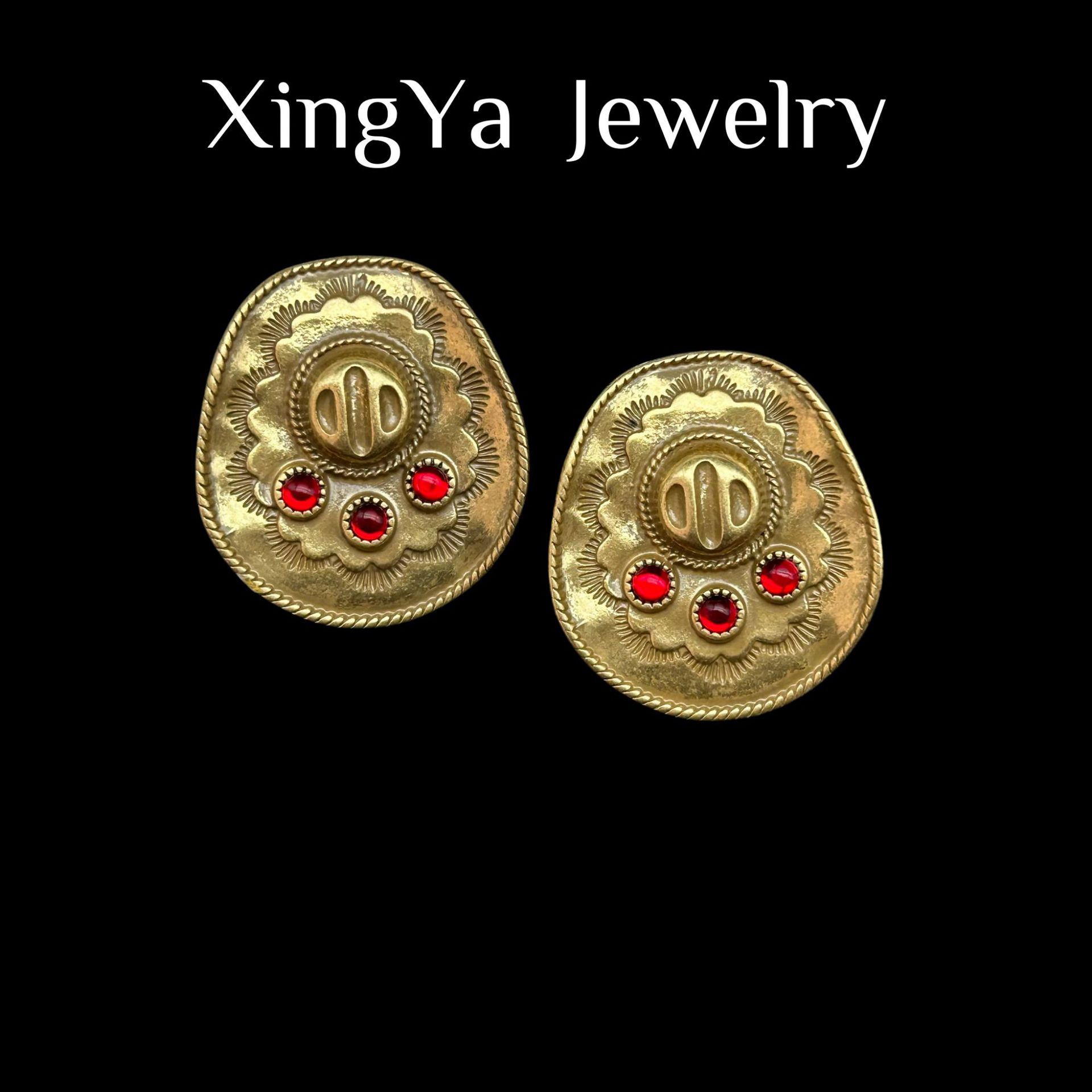 Art Retro Niche Western Cowboy Hat Daily Versatile Earrings