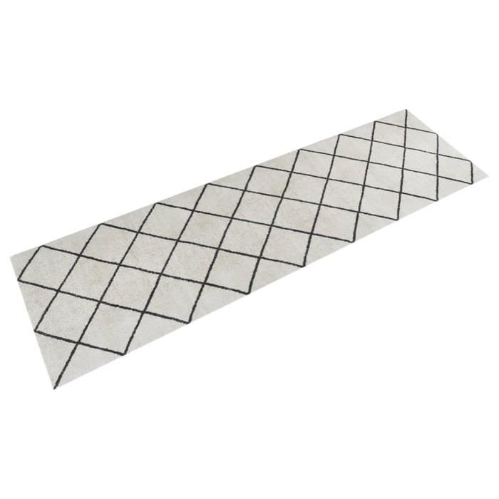 VidaXL Tapis de cuisine lavable impression carrée 45x150 cm velours 136567