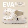 Women's EVA Hole Shoes: Stepping on Soft Feel - Closed Toe, Non-Slip Beach Sandals with Thick Sole for Summer Outdoor Wear