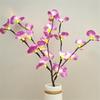 73cm 20 LED Symulowane Lampki Gałązki Orchidei Świąteczne Lampki Wypełniające Wazon Lampki Gałązki na Święta Ślub Dekoracja Pokoju