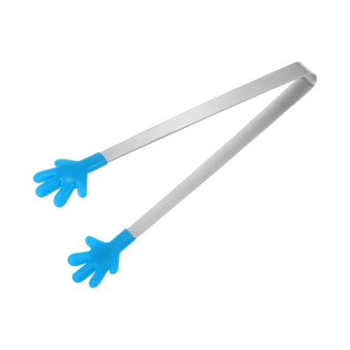 Uxcell Mini Food Tongs, 5.67" Hand-Shaped Stainless Steel with Silicone Tips, Small Cooking Tongs, Kitchen Food Tongs, Serving Tongs for Cooking, Gril