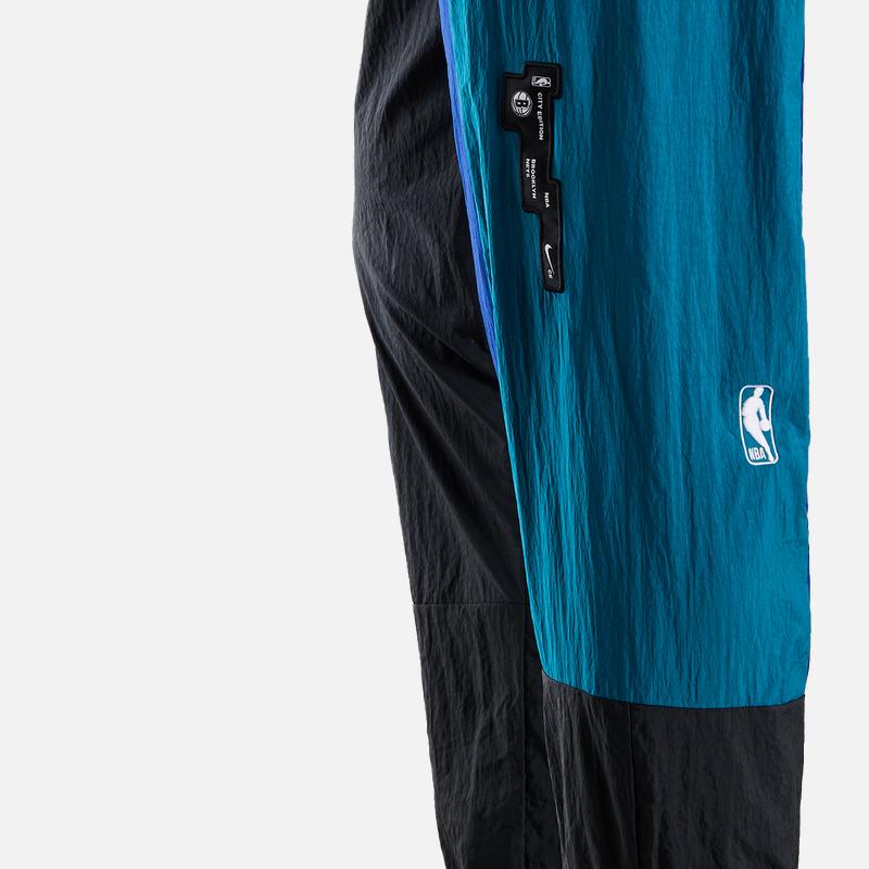 Nike X NBA Brooklyn Nets Color Block Kalhoty Jogger s Stahovací Šňůrkou Pánské spodky Tmavě Kouřově Šedá FB4424-018