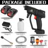 30Bar 88VF High Pressure Cordless Spray Guns Car Washer Cleaner Nozzle Form Machine 5M Hose +1/2pc 88V Battery 1000W AC 100-240V