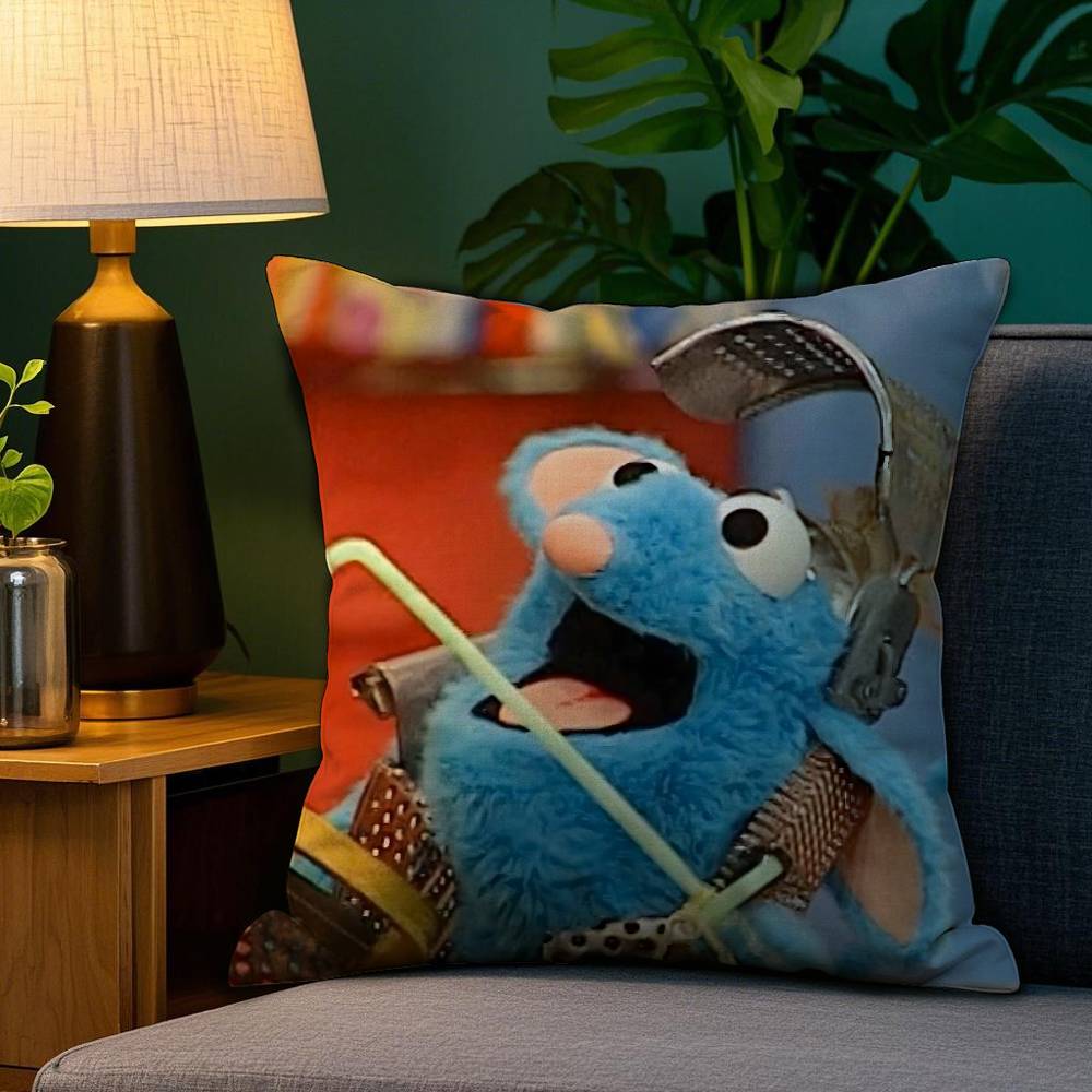 

Синя Мишка Т-Таттер Наволочка Плюшева Тканина М яка Двосторонній Принт Чохол на Подушку для Дивана Декоративні Наволочки 18x18Inch