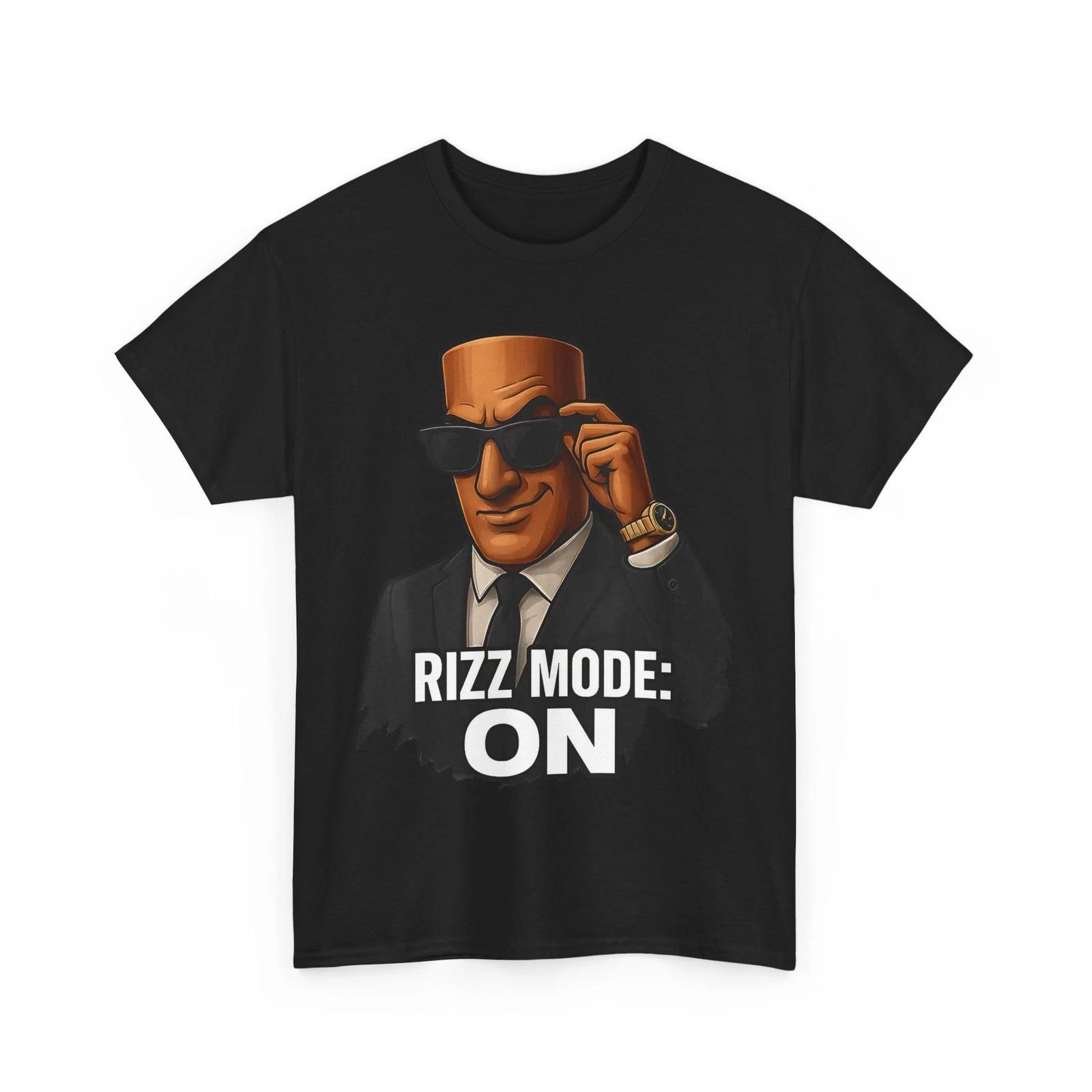 

Tung Tung Tung Sahur Rizz Mode On Italian Brainrot Meme Funny T-Shirt 4XL