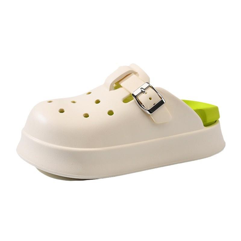 24 new summer hole shoes girls EVA wear non-smelly foot bag head half drag fashion versatile slippers