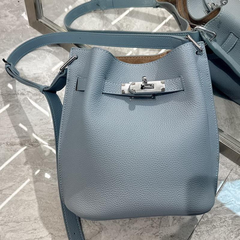 Neue erste Schicht Rindsleder Eimer Tasche Gemüsekorb Tasche Pendler und Freizeit Schulter Umhängetasche Damen Tasche