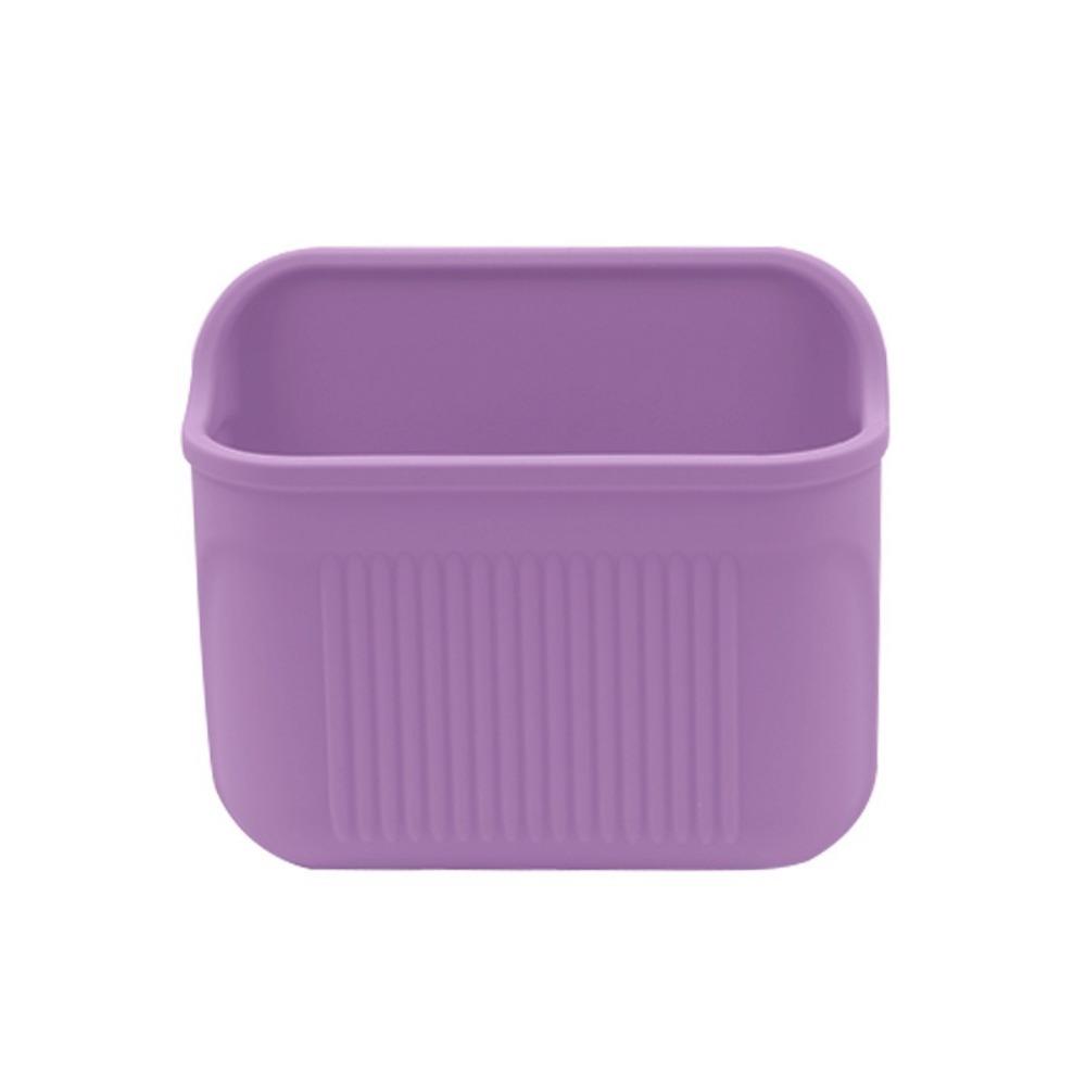 Self-adhesive Silicone Toothbrush Holder Wall Mounted Storage Box  Bathroom  Organizer