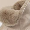 Plush short boots, autumn and winter new plush comfortable inner warm, low-heeled large-size women's boots, one piece