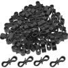 50pcs Clip Light String Hook Black/White Elastic Tightening Hooks Gutter Hooks  Festival