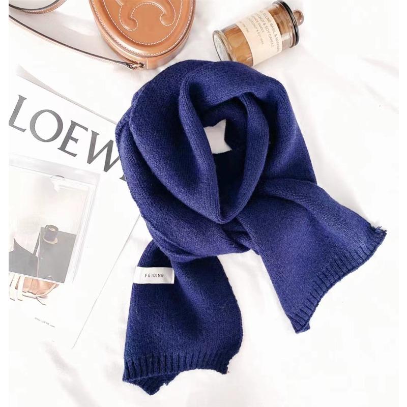 High-end Versatile Small Scarf Women's Autumn and Winter New Soft Waxy Knitted Imitation Cashmere Neck Protection Warm Scarf