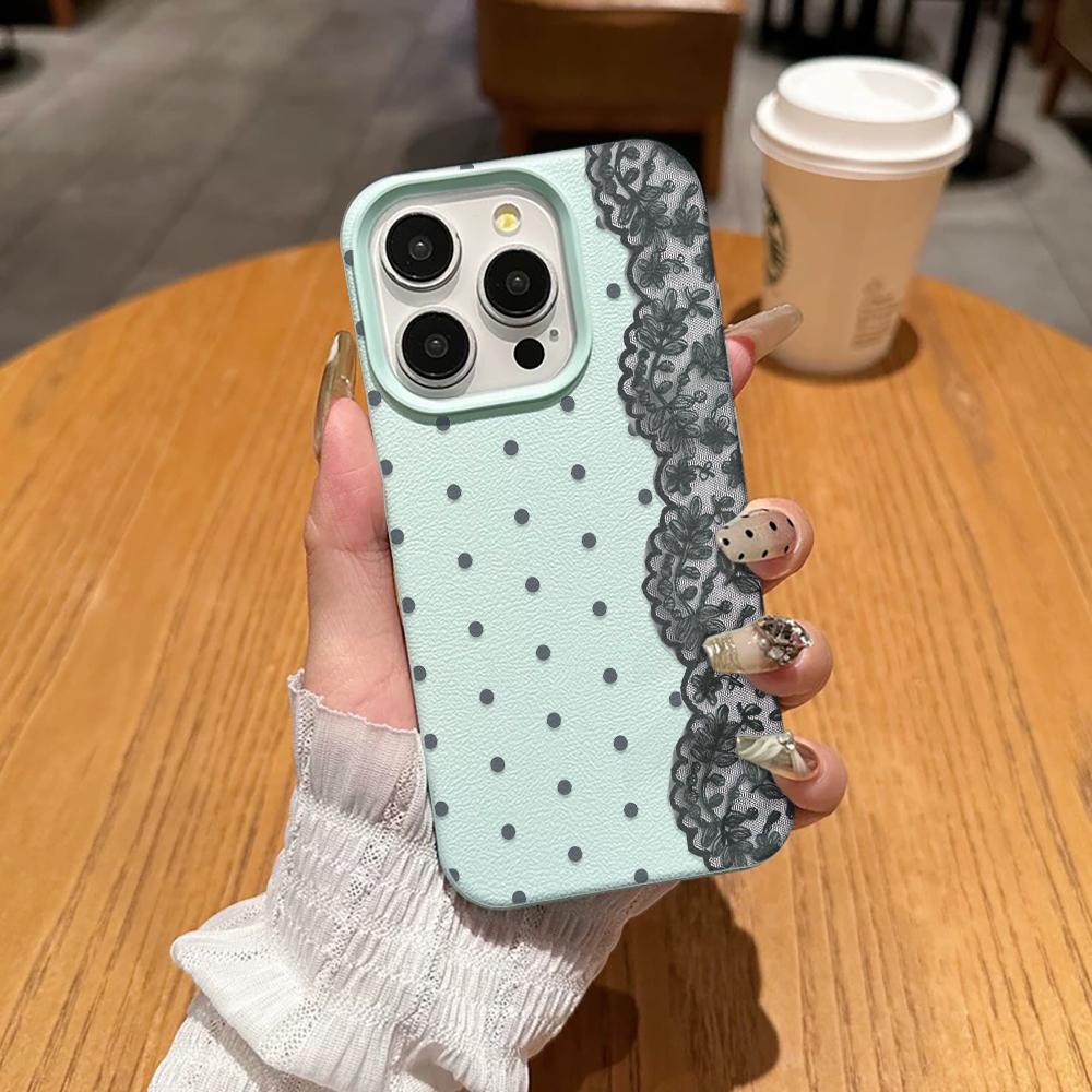Black Lace Phone Case For Iphone 17 16 Pro Max 14 15 Plus Cover Iphone 11 12 13 17E 16E Soft Shockproof Cover