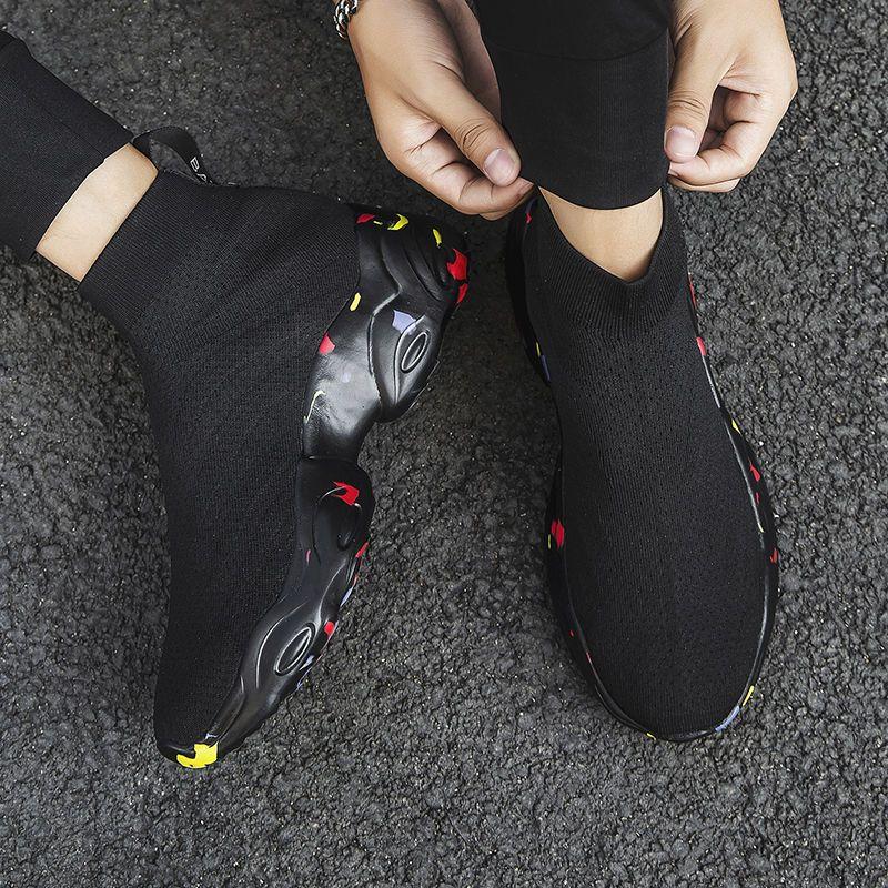 Summer Mesh Tennis Slip-ons Running Breathable Sports High Top Leisure Walking Men's Vulcanize Shoes Deals Retro Sneakers Male