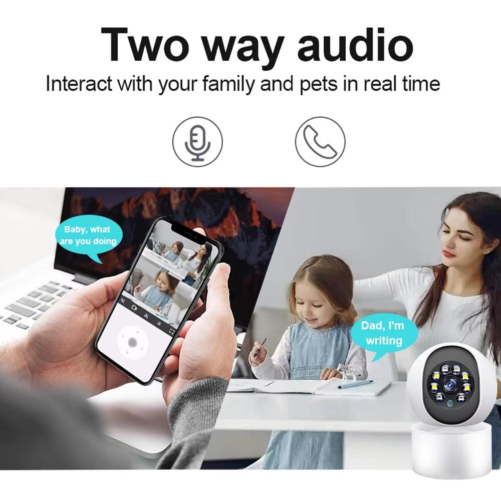 IP Wifi Camera Baby Monitor 1080p Video Surveillance Camera Mini Indoor Cctv Security Camera Us Eu Plug Ai Tracking 3mp