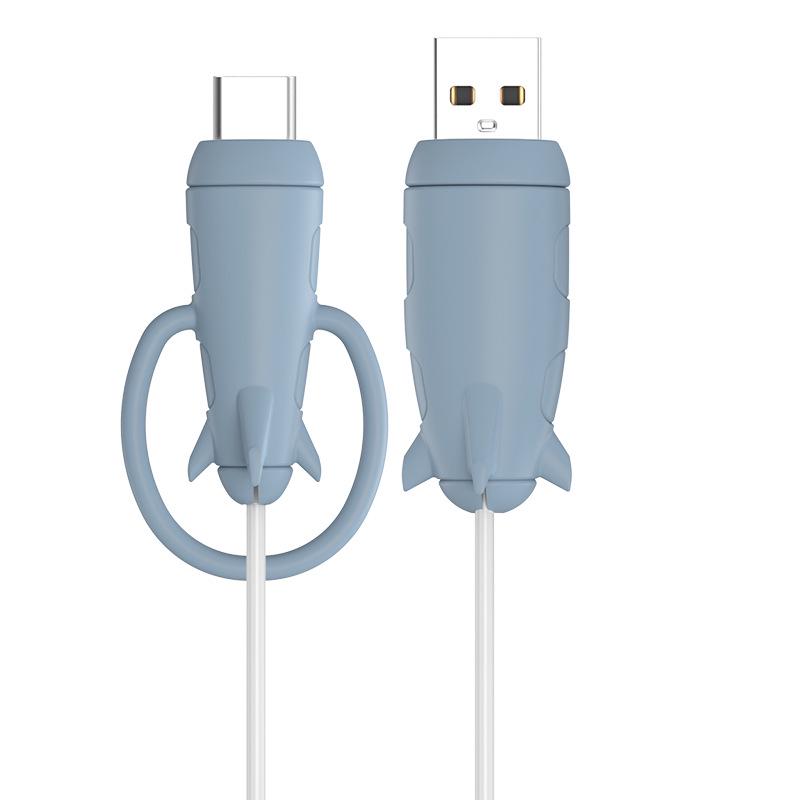 Silikonowy ochraniacz na kabel i pasek do przechowywania 2 w 1 dla ładowarek Apple