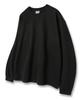 UNION GARMENTS Plain Loose Fit Long Sleeve T-Shirt Black [Basic Or Ribbed]