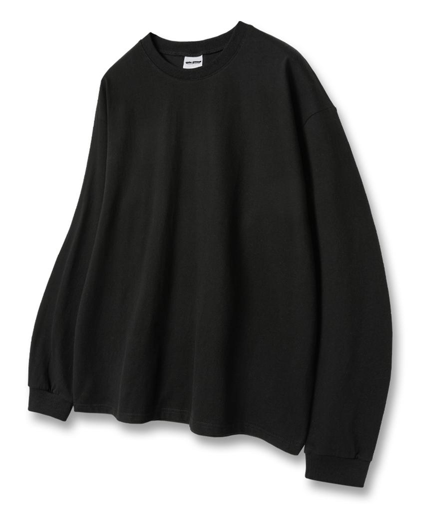 UNION GARMENTS Plain Loose Fit Long Sleeve T-Shirt Black [Basic Or Ribbed]