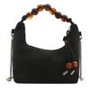 Elegante Schwarze Perlen-Bestickte PU-Handtasche Stilvolle Lässige Umhängetasche Für Damen