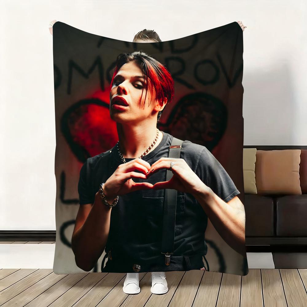HOT Singer Y-Yungblud Throw Flannel Fluffy Soft Blanket Warm Skin-Friendly Throw For Sofa Bed Office Nap Winter