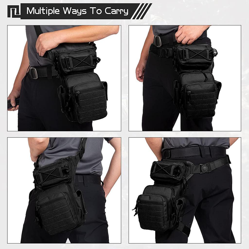 Cross-border Multifunction Tactical Leg Bag - Nylon Laser Cut - For Outdoor Cycling & Motorcycle